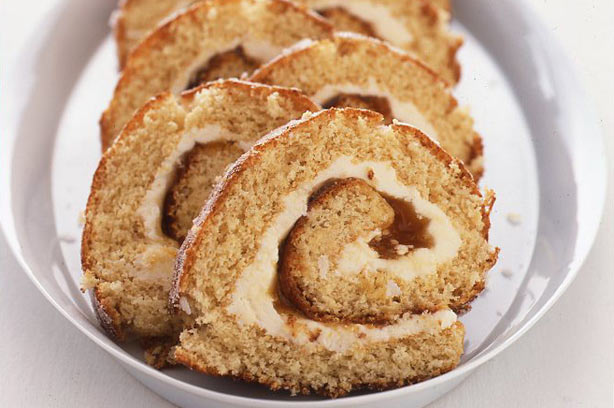 Apricot swiss roll Apricot swiss roll