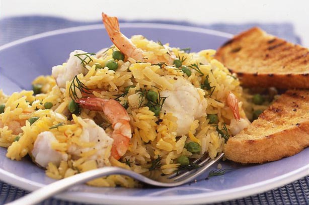 Monkfish and prawn Pilau