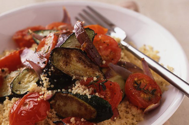 Roast courgette couscous recipe Roast courgette couscous recipe