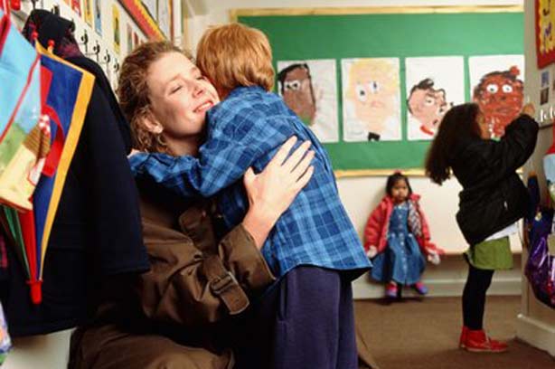 Woman Boy school