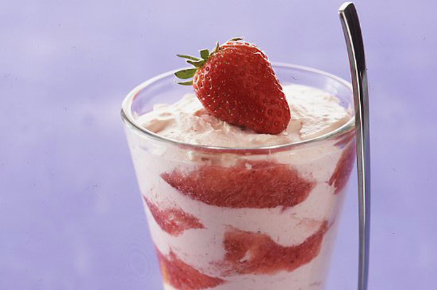 Rippled Strawberry Mousse