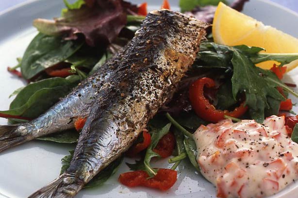 Grilled Sardines with Pepper Sauce