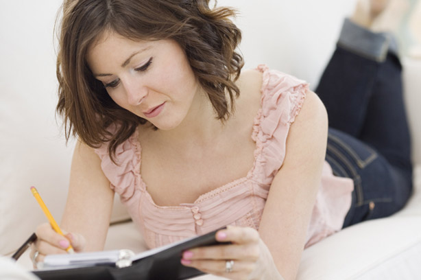 Signs you are fertile woman diary notebook writing