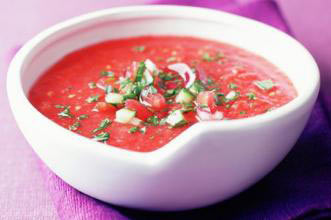 Gazpacho vegetable minestrone soup