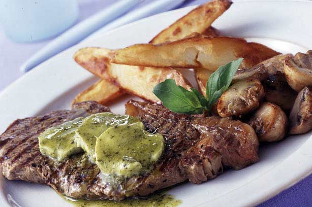 Steak with Pesto Butter
