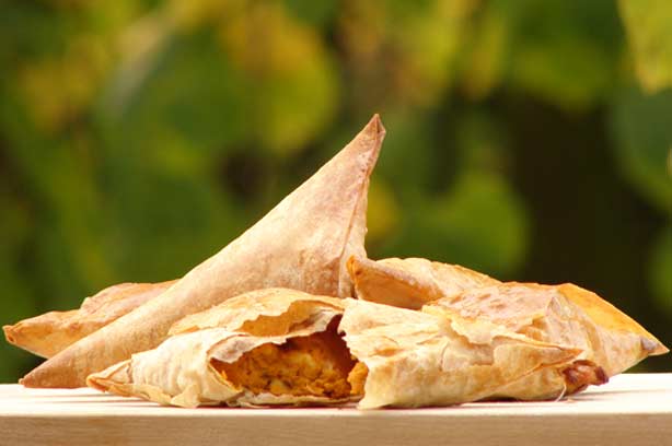 Pumpkin Feta Triangles