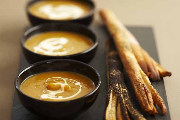 Pumpkin and Sweet Potato soup alpro