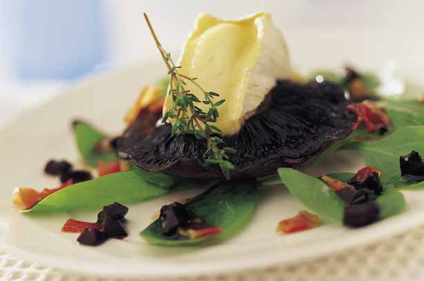 Portobello Mushrooms and Camembert