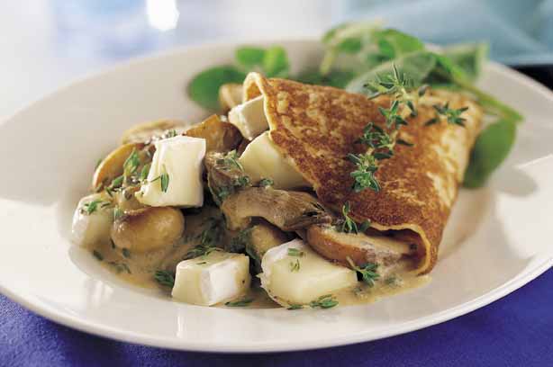Mushroom and Brie Crepes Mushroom and Brie Crepes