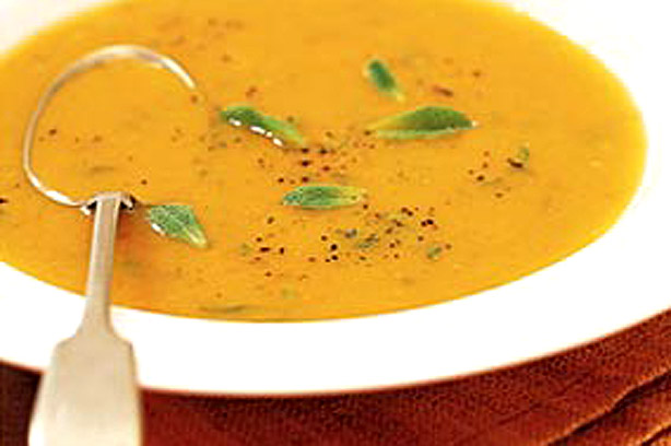 Carrot and mint soup