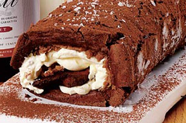 Chestnut chocolate log