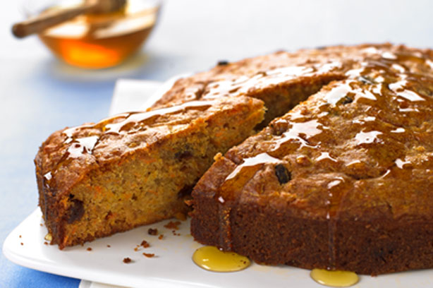 Carrot honey raisin cake