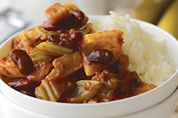 Vegetarian chilli with rice Vegetarian chilli with rice