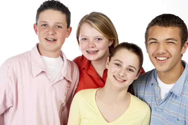 Pre-teen dealing with peer pressure friends