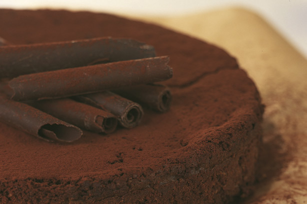 Rich chocolate and almond cake