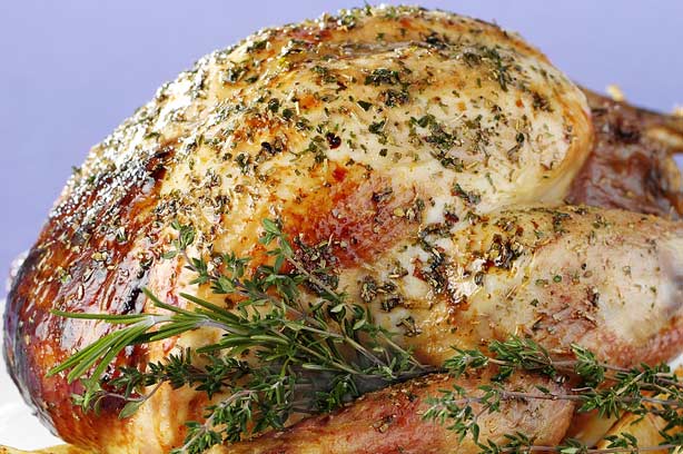Lemon roast turkey