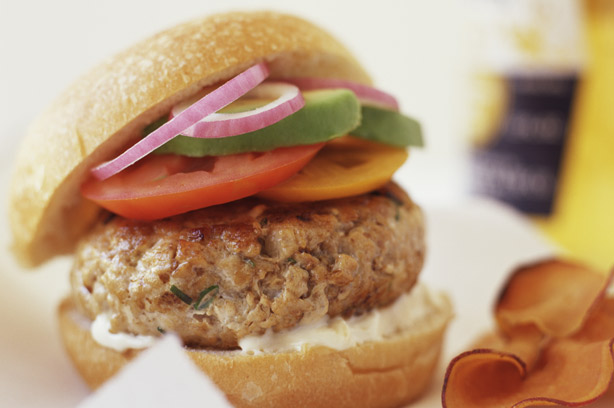 Low fat chicken burger