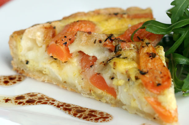 Carrot and goat's cheese tart recipe Carrot and goat's cheese tart recipe