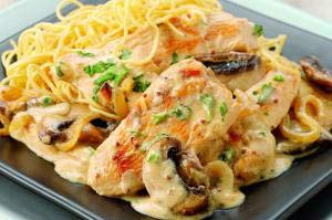 Chicken and mushroom stroganoff Chicken and mushroom stroganoff