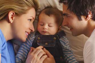 Couple with baby