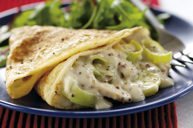 Cream chicken and leek pancakes Cream chicken and leek pancakes