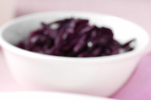 a bowl of sweet red cabbage