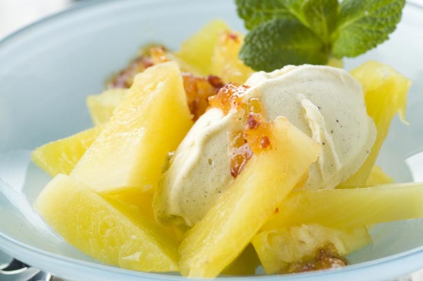 Poached pineapple Poached pineapple
