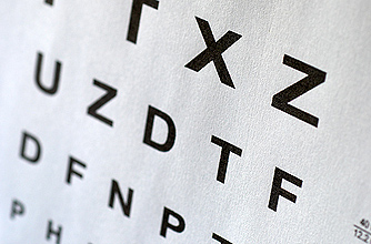 An eye chart An eye chart