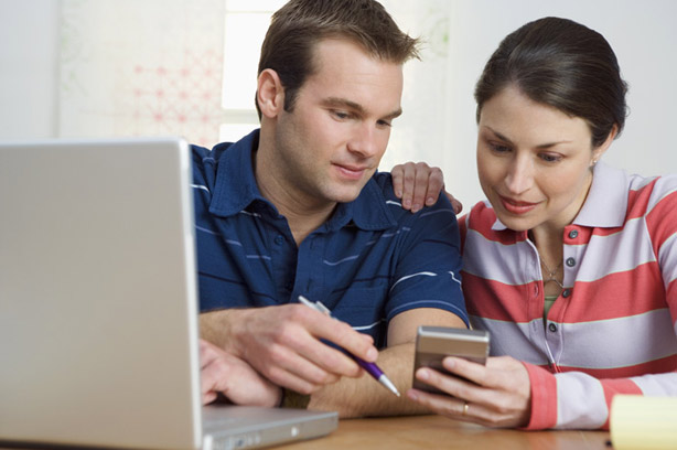 Couple work out their finances