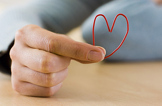 A heart made from a paper clip