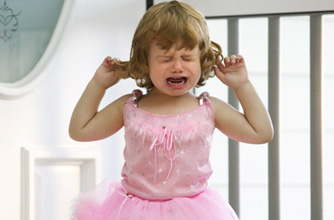 Little girl having a tantrum