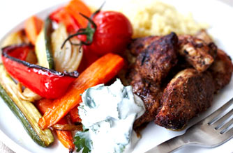 Spicy chicken with couscous