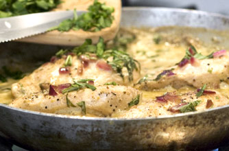 Chicken with lemon mustard and tarragon