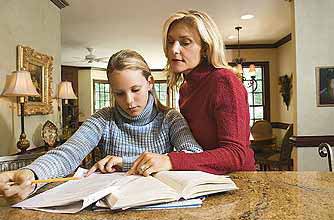 Mum helping daughter with revision_ jupiter unlimited