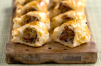 Honey and mustard sausage rolls