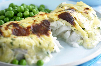 Creamy cod rarebit with Edam recipe Creamy cod rarebit with Edam recipe