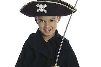 Boy dressed up as a pirate