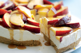 Peach and caramel cheesecake Peach and caramel cheesecake