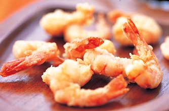 Prawn and vegetable tempura