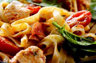 Spinach, chicken and bacon pasta Spinach, chicken and bacon pasta