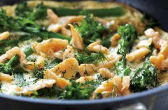 Salmon and broccoli frittata Salmon and broccoli frittata