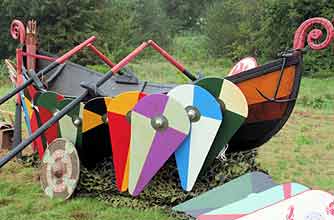 Viking longship at Vikingar