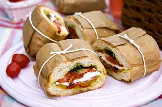 Mediterranean layered sandwich Mediterranean layered sandwich