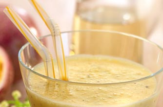 Elderflower and passion fruit smoothie