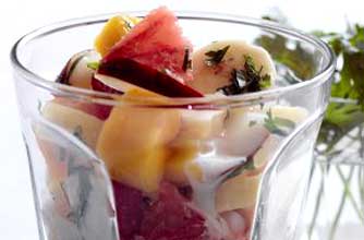 Herby fruit salad