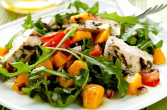 Exotic chicken and mango salad