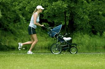 New mum exercising