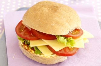 Cheddar, tomato and Marmite roll Cheddar, tomato and Marmite roll