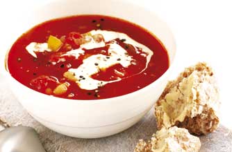 Spicy tomato and bean soup