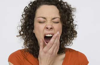 Woman yawning Woman yawning
